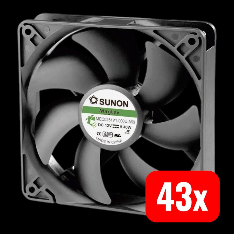 Sunon Axiallüfter MEC0251V1-000U-A99 Lüfter 12V 183.83m³/h Vapo schwarz Kühlung - 2050001500199