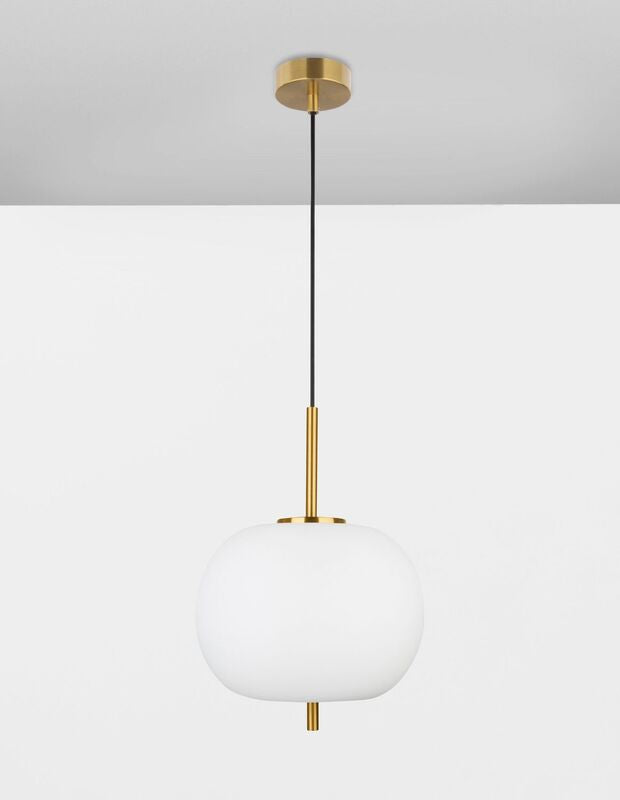 Nova Luce Pendelleuchte Hängeleuchte LATO E27 LED Gold Glas Metall dimmbar 30 cm - 5212017421135