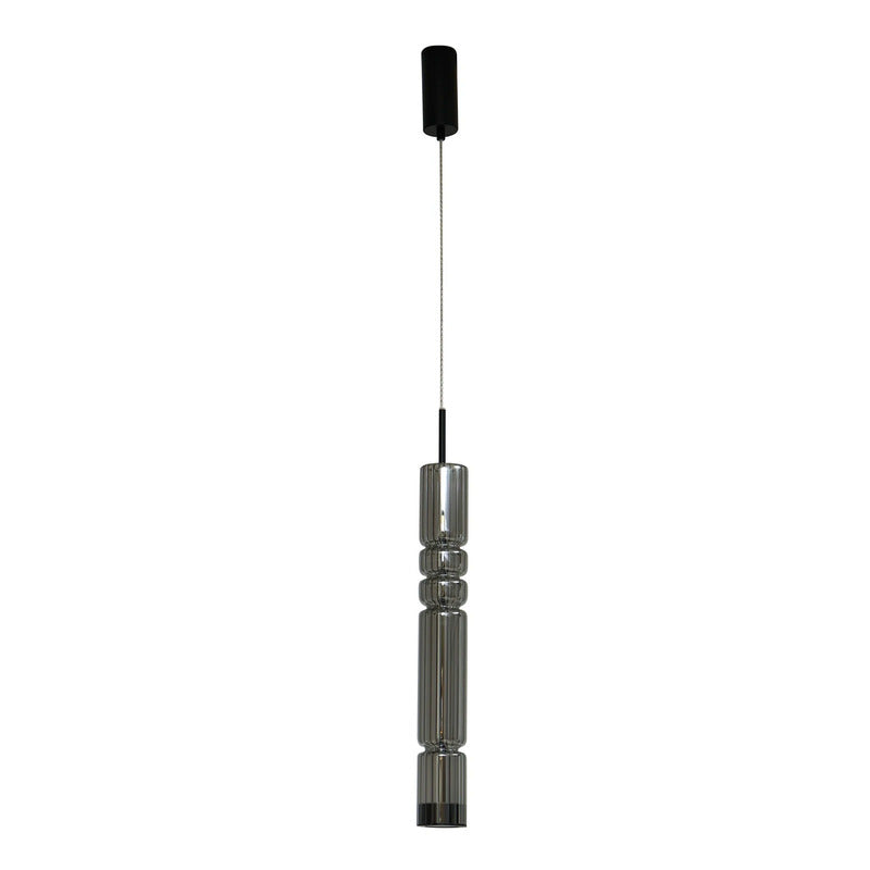 Lucande Pendelleuchte Hängeleuchte LED Glas schwarz rauchgrau Christelle 836 - 4251911786460