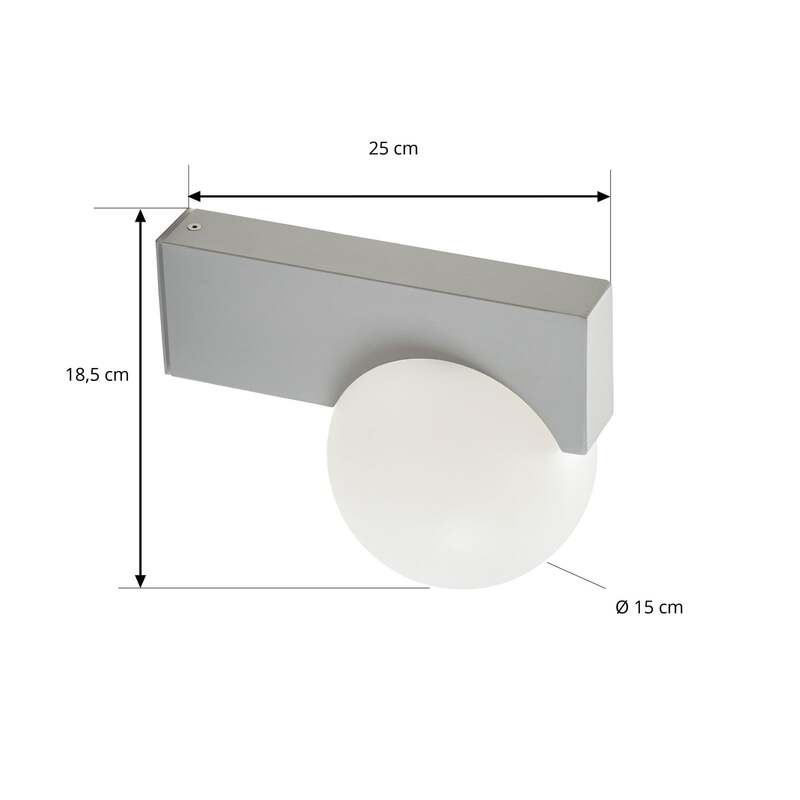 Lucande Außenwandleuchte Vijon LED Gartenlampe CCT IP44 hellgrau 1140 Lumen - 4255830907661