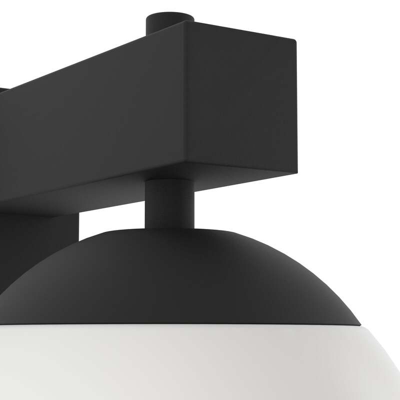 Eglo Außenwandleuchte Bufalata LED Wandlampe dimmbar schwarz/opalweiß 20x29cm - 9008606261758