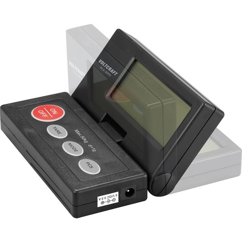 VOLTCRAFT PLS-205S Plattformwaage 50 kg Edelstahl 250x250 mm LCD Display - 4064161317960