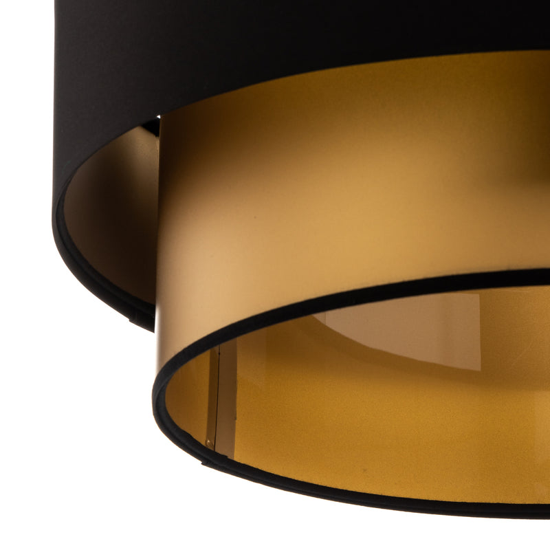 Hängelampe Dorina schwarz/gold LED Pendelleuchte dimmbar handgefertigt Ø50cm - 5902751349122