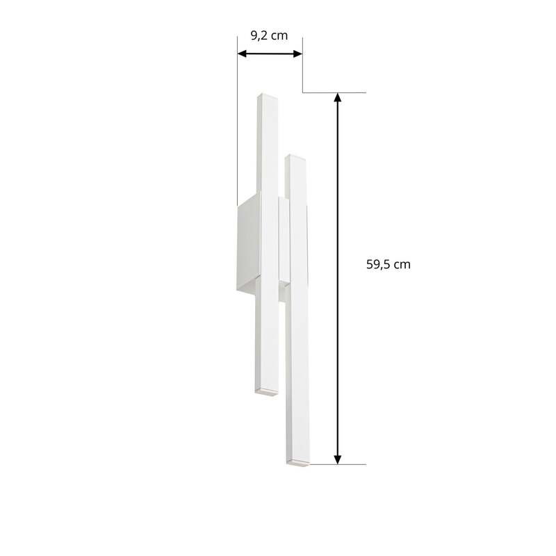 Lindby Außenwandleuchte Sakari LED Gartenlampe Wandleuchte weiß Aluminium 59cm - 4255830907531