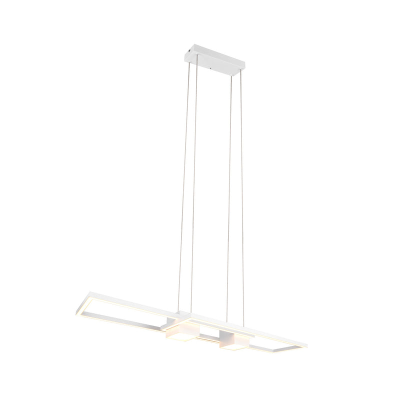 TRIO LIGHTING Hängeleuchte Albany LED dimmbar weiß 100x28cm Alu Fernbedienung - 4017807610338
