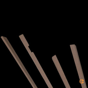 B-Ware 43" Rahmen Teak Modern Hängelampe Hängeleuchte LED Pendelleuchte Lampe braun