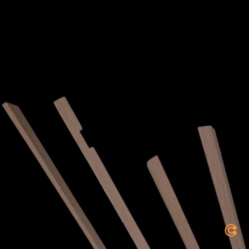 43" Rahmen Teak Modern Hängelampe Hängeleuchte LED Pendelleuchte Lampe braun - 8806092120600