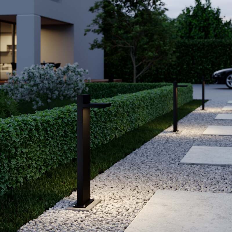 Lucande LED Pollerleuchte Wegeleuchte Silvan Gartenlampe anthrazit 65cm IP65 12W - 4251096556728