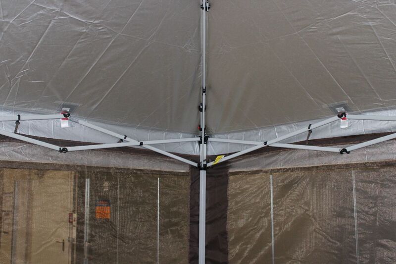 CROWN SHADES Pop-up Pavillon 3,3m x 3,3m UV-Schutz Strand Zelt Beige-Kaffee 4 - 6972228216942