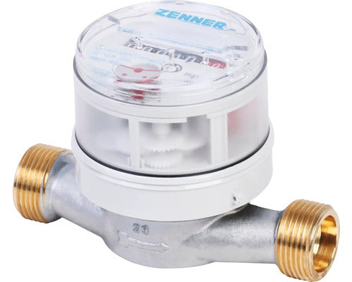 Zenner Wohnungswasserzähler Gartenwasserzähler ETKD Q3=2,5 1,5m³/h Messing 110mm - 4001471367698