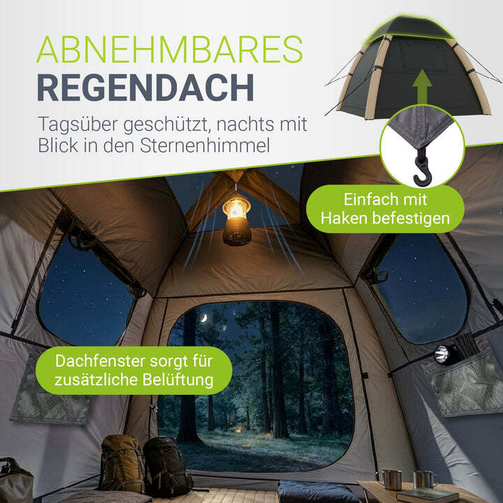 Campingzelt aufblasbar für 1-4 Personen Luftzelt wasserdicht 30 Sekunden Aufbau - 4262437187693