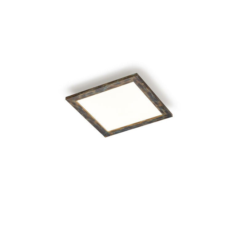 Quitani LED Panel Leuchte Aurinor LED Deckenleuchte goldfarbig patiniert 45 cm - 4251911769203