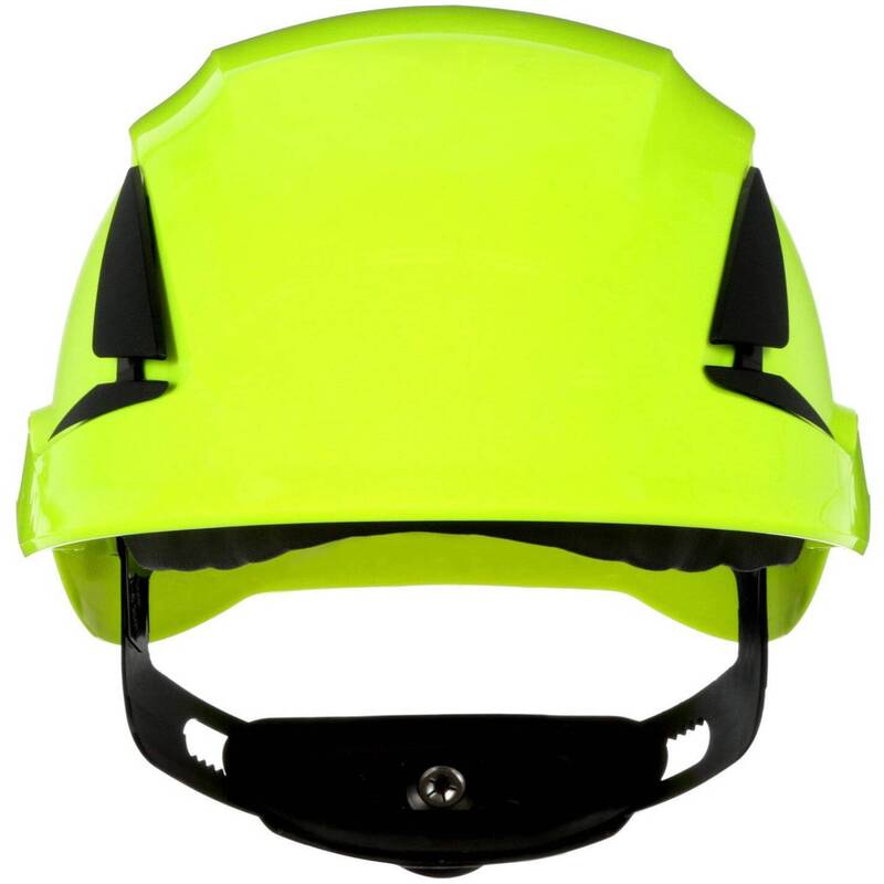3M Schutzhelm Helm Kopfschutz SecureFit neongrün belüftet UV Sensor EN 397 - 4054596593558
