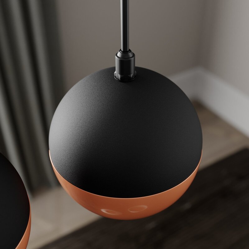 Hängeleuchte Midnight in Schwarz/Kupfer lang Hängelampe Lampe Leuchte Licht G39 - 5902349225715