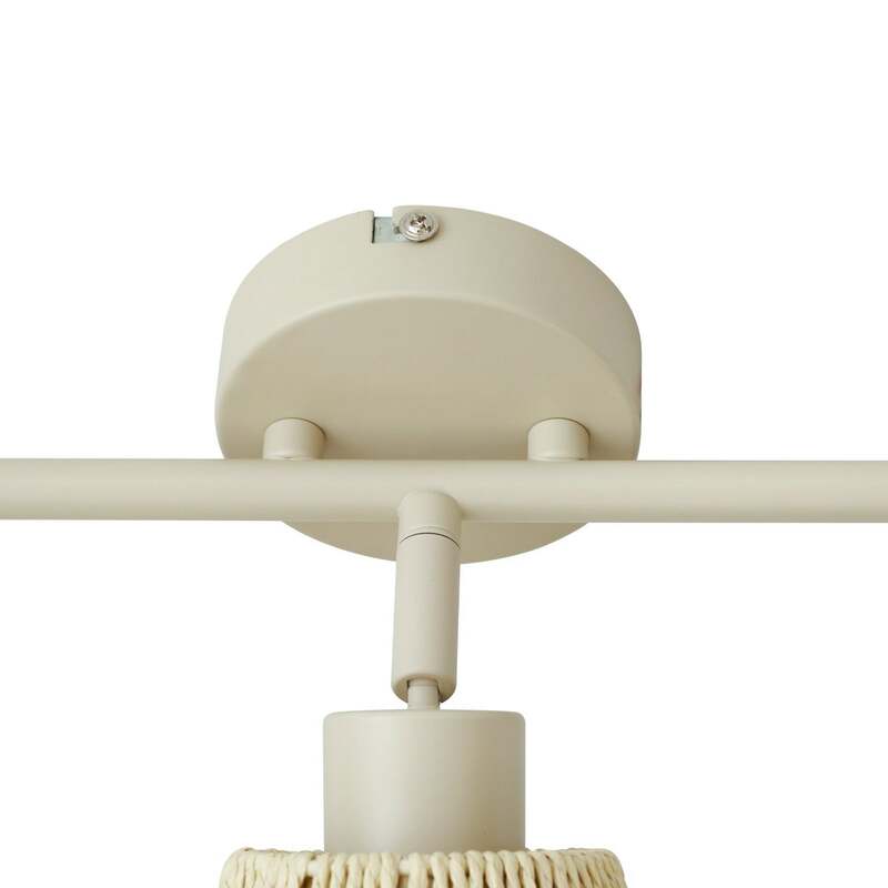 Lindby Deckenstrahler Anuva LED dimmbar 3-flammig beige Papier 72,5cm 13cm Licht - 4255830903700