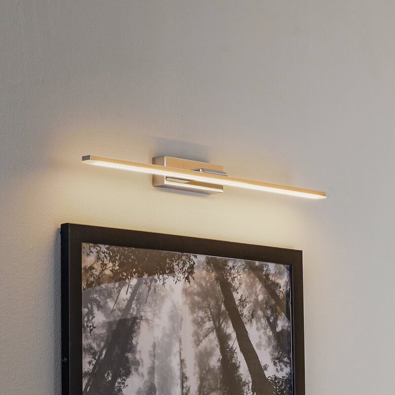 MCJ Miroir LED Wandleuchte Spiegelleuchte Badezimmerleuchte chrom 60 cm 3000K - 5903148515014