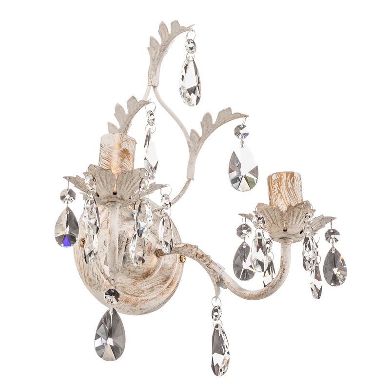 Euluna Kristall-Wandleuchte Teresa Wohnzimmerleuchte Wandlampe Flurleuchte E14 - 8030626541405