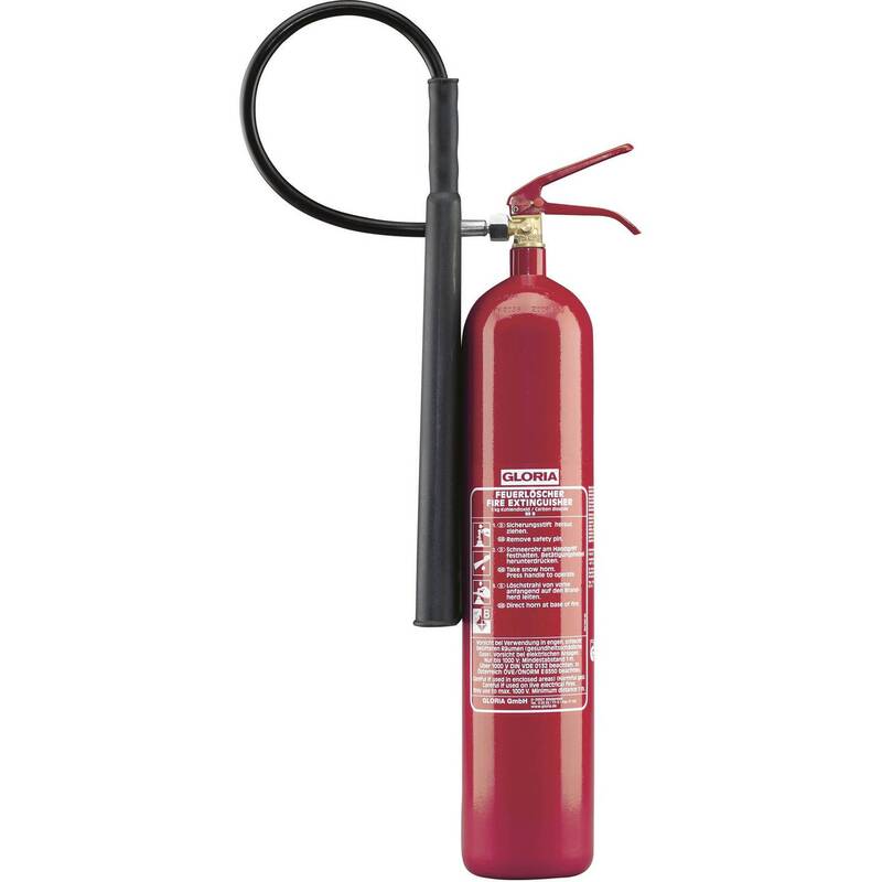 KOHLENDIOXID-FEUERLÖSCHER 5 kg Gloria KS5ST inkl. Wandhalter für Klasse B - 4006325206970