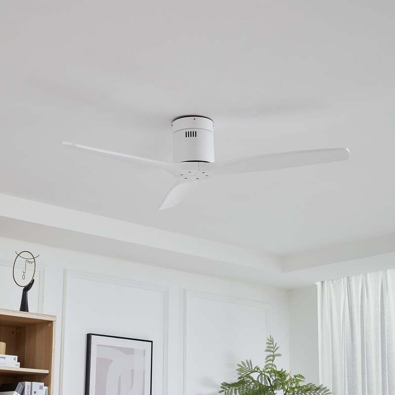 Lucande Deckenventilator Vindur weiß 132 cm leise mit Fernbedienung für 15 m² - 4251911779868