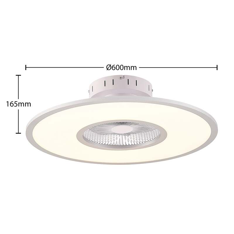 Lindby Deckenventilator Romea LED Ventilator Lampe dimmbar silber Ø60cm 16,5cm - 4251911750270