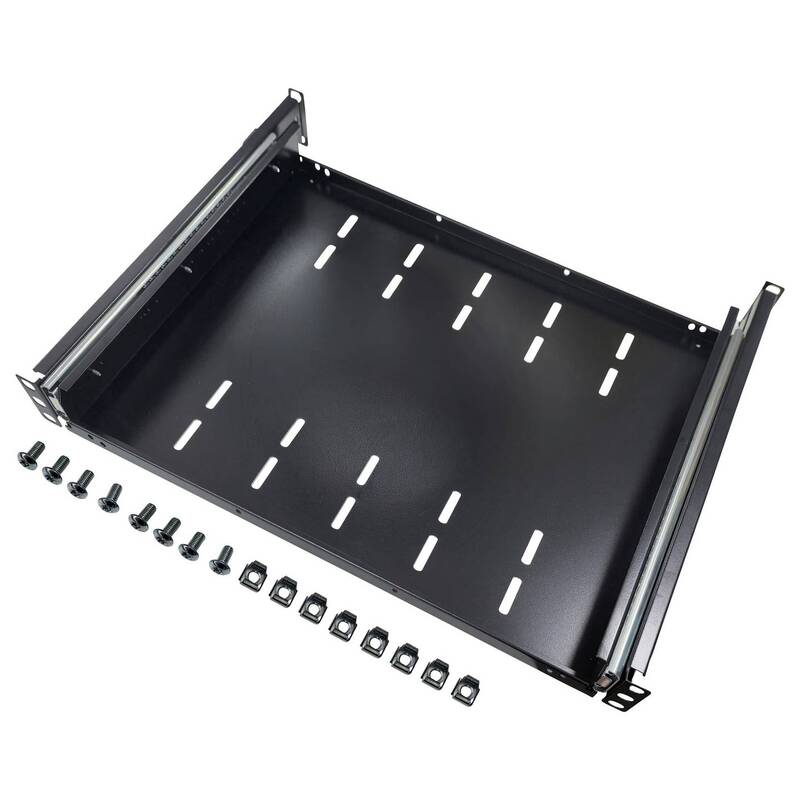 Renkforce Netzwerkschrank-Geräteboden 19 Zoll Ausziehbar 1 HE Schwarz RF-7112942 - 4064161501307