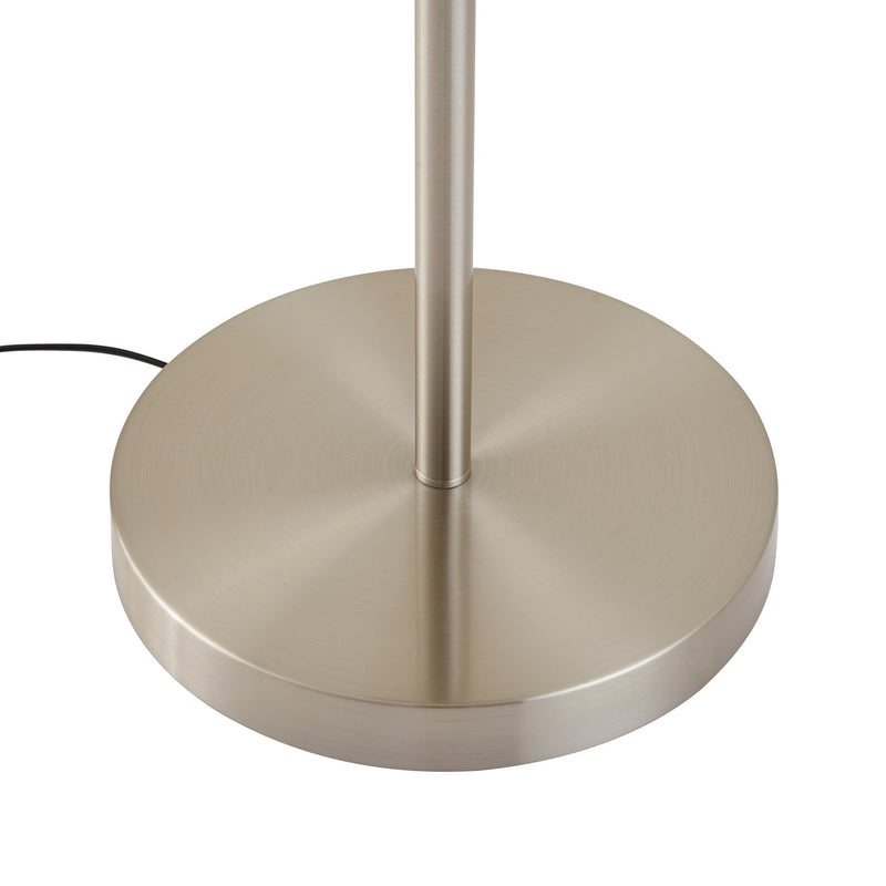 Lindby Stehlampe Aovan USB-Ladestation Ablagefläche E27 E14 nickelfarben Lampe - 4251911702613