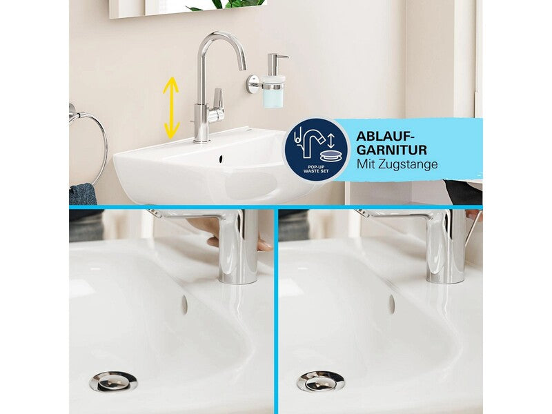 Grohe Waschtischarmatur Einhebelmischer Alira Chrom Hochbogen wassersparend - 4005176768736