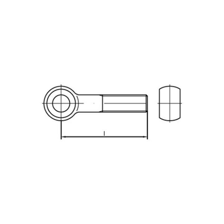 Reyher Augenschraube Ringschraube DIN 444 M6x40 Stahl verzinkt Form B 50 Stück - 4043952078006