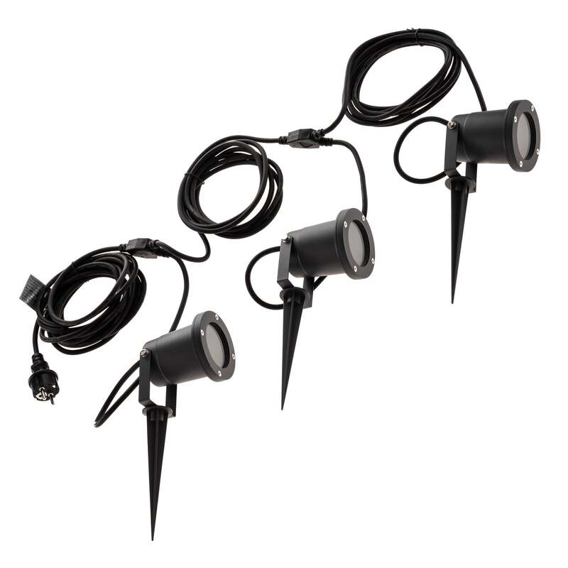 TRIO LIGHTING Außenstrahler Gartenleuchte Ubangi LED Strahler anthrazit 3er Set - 4017807453157
