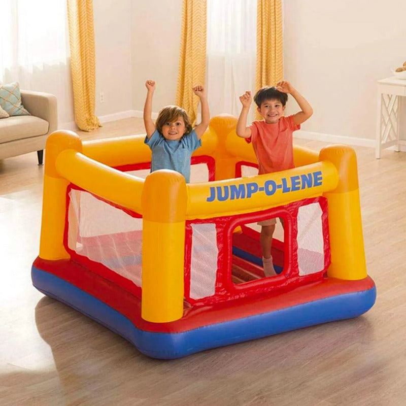 Intex Jump-O-Lene Hüpfburg Spielhaus aufblasbar für Kinder 3-6 Jahre 174x174cm - 6941057442600