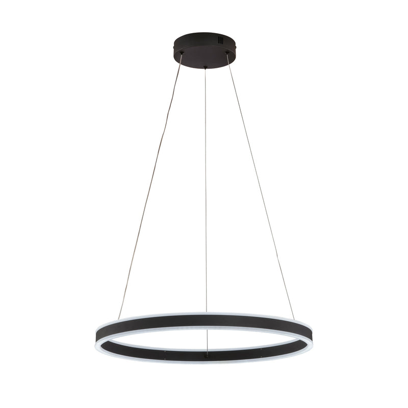 FISCHER & HONSEL Hängeleuchte Sirko LED Pendelleuchte dimmbar schwarz matt Ø60cm - 4003694610483