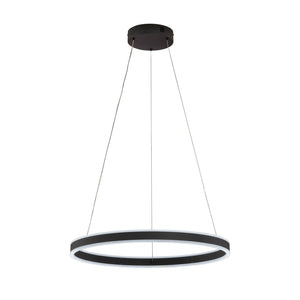B-Ware FISCHER & HONSEL Hängeleuchte Sirko LED Pendelleuchte dimmbar schwarz matt Ø60cm
