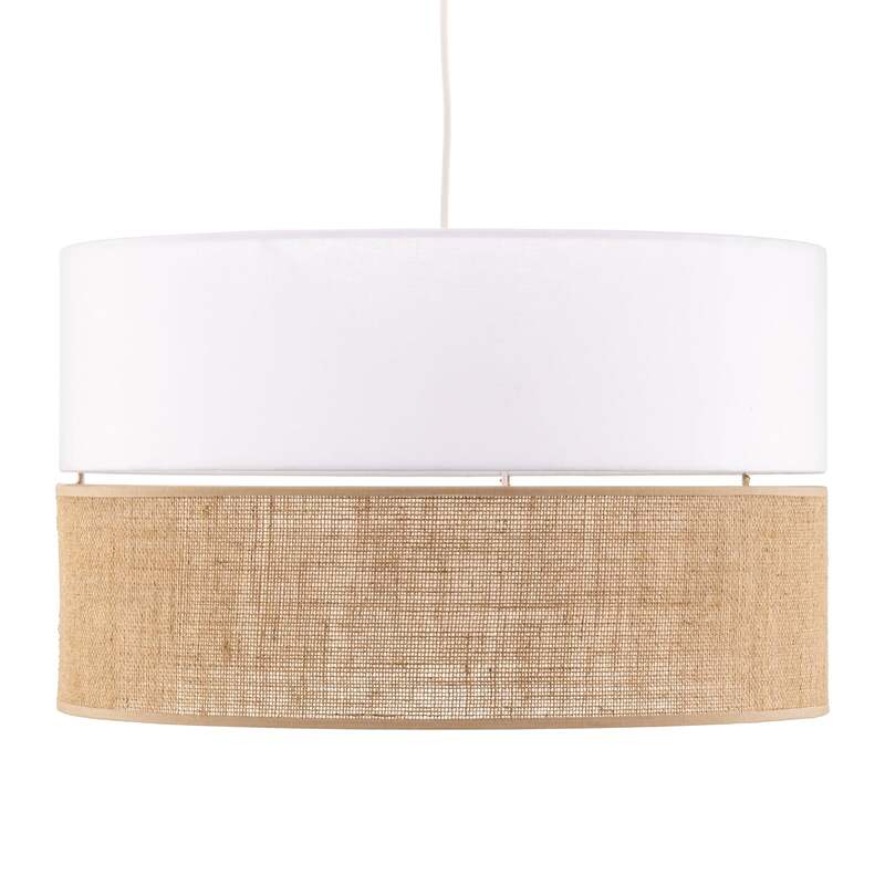 Hängeleuchte Linobianco Jute Pendelleuchte dimmbar Leuchte Lampe braun Ø50cm 80W - 5901780565732