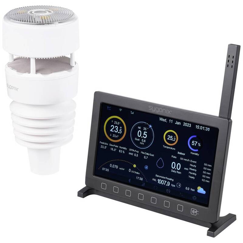 Sygonix SY-5479628 WLAN-Wetterstation Vorhersage für 2 Tage SIEHE TEXT/FOTO - 4064161241616