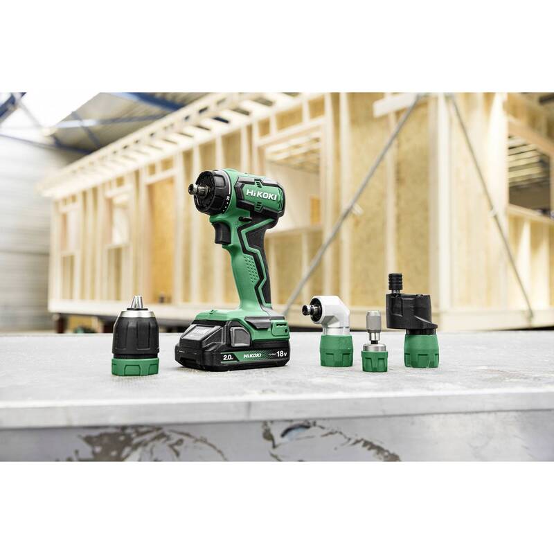 HiKOKI Akku-Bohrschrauber DS18DDQWRZ 18V 2.0Ah Li-Ion 2 Akkus Ladegerät Koffer - 4966376411696