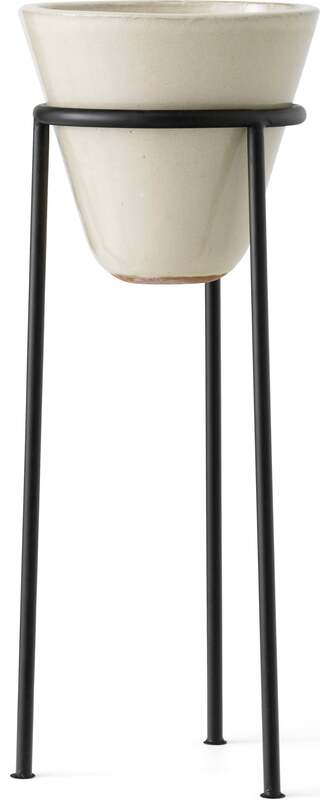 Audo Pflanztopf Blumentopf Daiza Keramik Stahl beige schwarz elfenbein 65 cm - 5709262157709