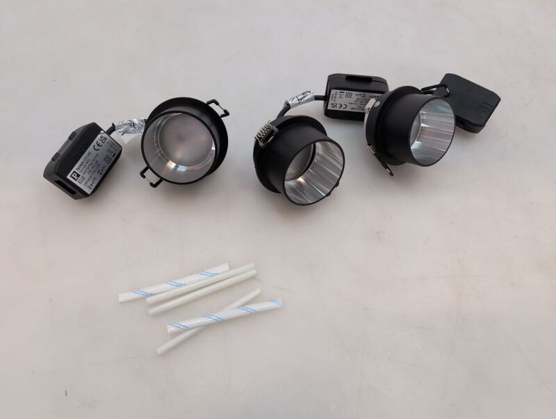 Paulmann Einbauleuchte Spot LED Set schwarz matt eisen dimmbar Aluminium 3er Set - 4000870933831