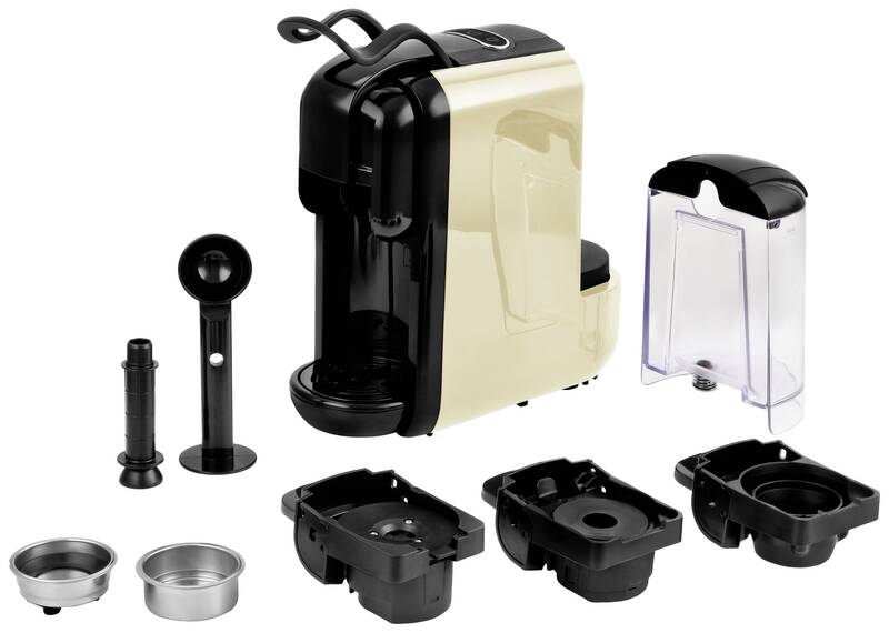 Team Kalorik Kapselmaschine Kaffeemaschine MCM 5000 CR Creme Schwarz Kaffee - 5413346360823