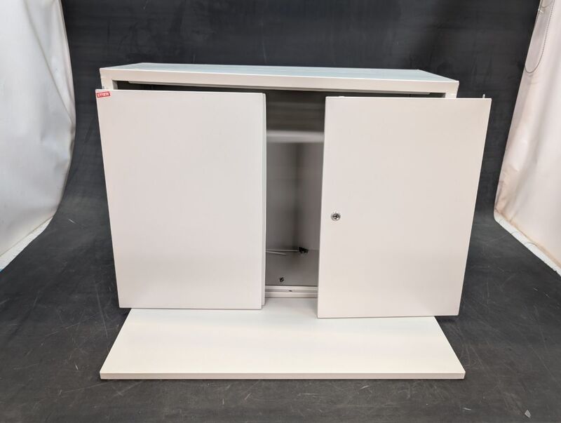 Stier Wandschrank Aufbewahrung grau platzsparend abschließbare Tür 60x80x30cm - 4251709645917