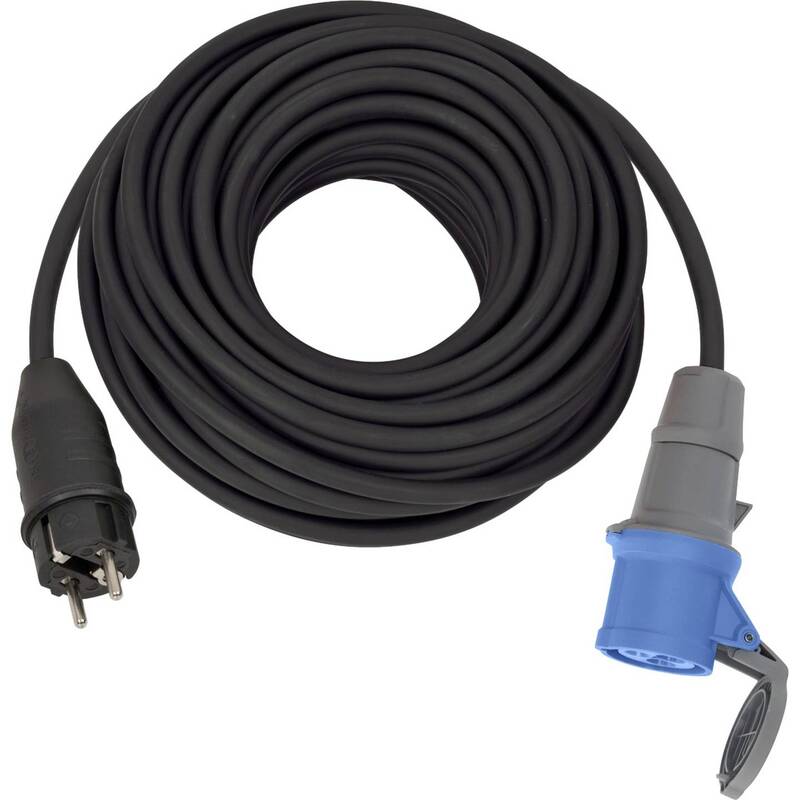 Brennenstuhl 25 m Strom Verlängerungskabel H07RN-F 3G 2,5 mm² Schwarz IP44 - 4007123686681