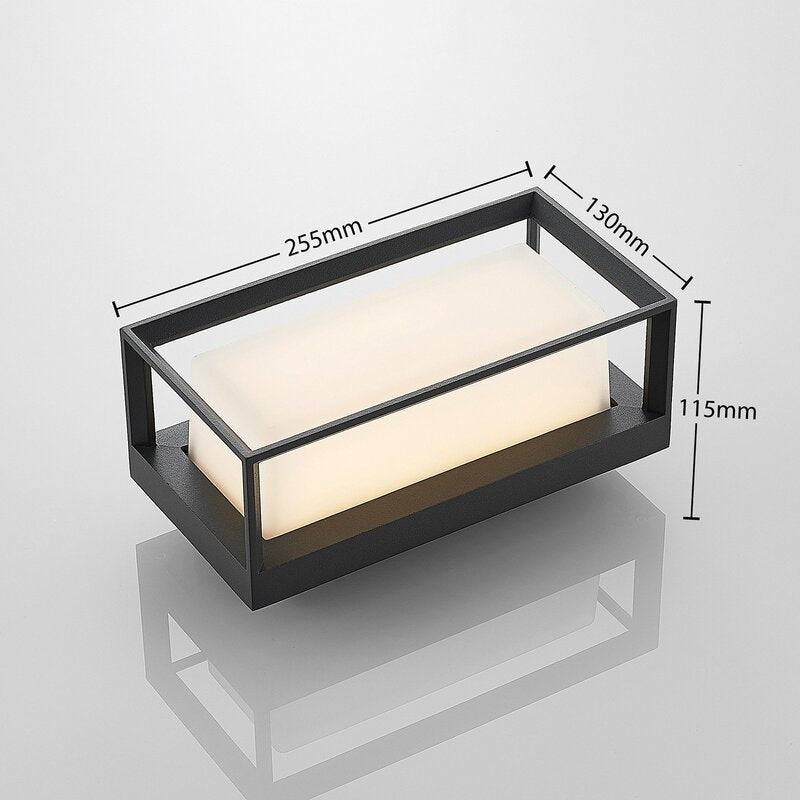 Lucande Wandleuchte Außenleuchte LED Lampe Wandlampe dunkelgrau Glas IP65253 - 4251096569384
