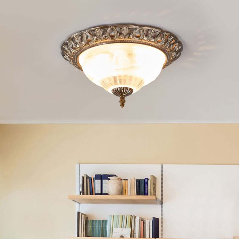 Searchlight Deckenleuchte Teresa LED Lampe Leuchte dimmbar messing Ø33cm 80W - 5013874190451