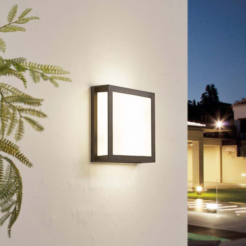 Lindby Außenwandleuchte Sivana LED Wandleuchte Gartenlampe dimmbar schwarz 26 cm - 4251911786828