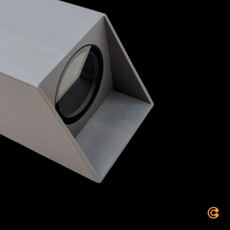Nordlux Wandleuchte Nico Square GU10 LED Lampe anthrazit 230V IP54 80x235mm - 5704924010941
