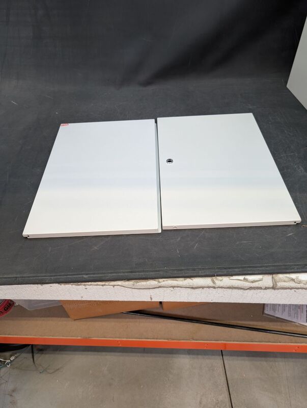 Stier Wandschrank Aufbewahrung grau platzsparend abschließbare Tür 60x80x30cm - 4251709645917