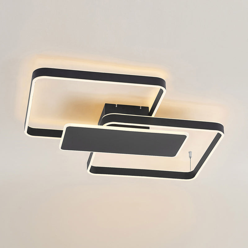 Lucande Deckenlampe Deckenleuchte LED Lampe Licht schwarz Kadira Aluminium 80 cm - 4251911710526