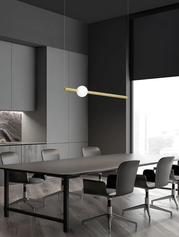 Nova Luce Pendelleuchte Hängeleuchte LED NEUTRON Gold Warmweiß 11 W 92 cm Lampe - 5212017439437
