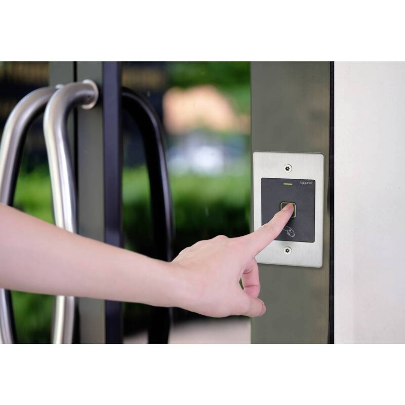 Sygonix Fingerprint RFID Zugangssystem Unterputz IP66 12V 203g schwarz 70x115mm - 4064161183985