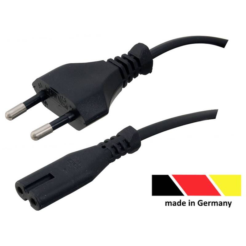 HAWA 1008208 Strom Anschlusskabel Schwarz 1.80 m - 2050000955013