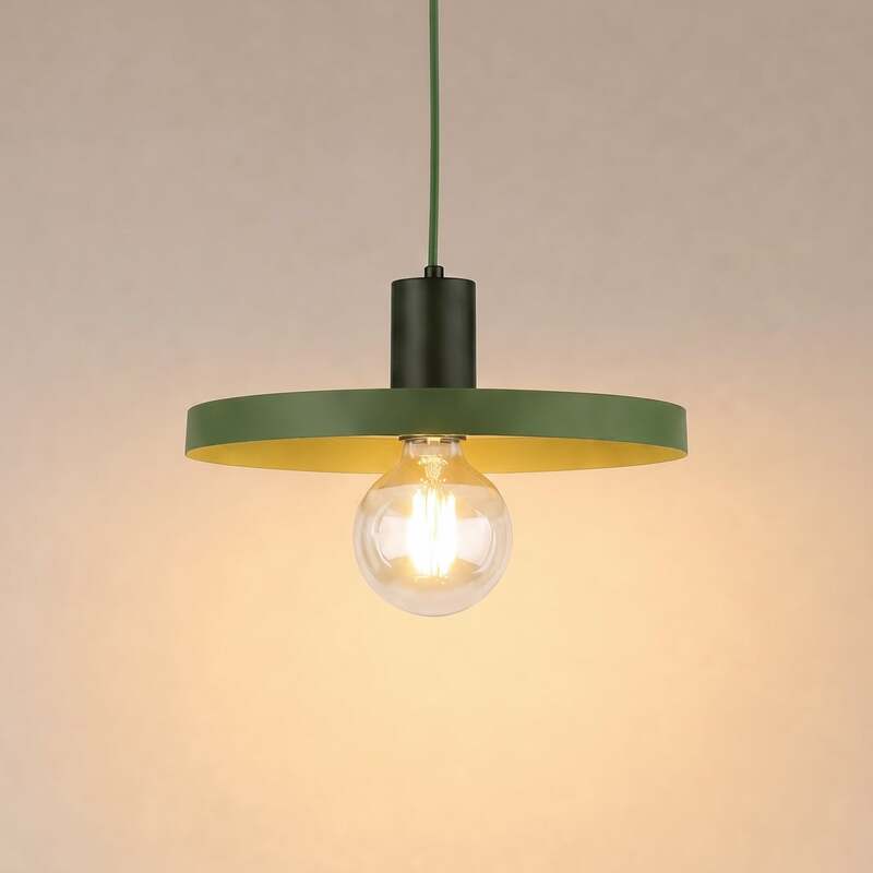 Sila Pendelleuchte Hängelampe grün Metall Kunststoff Wohnzimmer Esszimmer Mod568 - 5906135107612